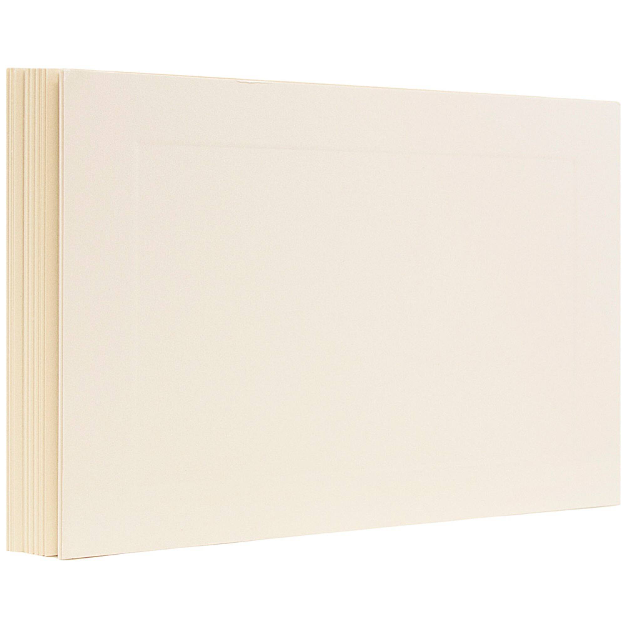 JAM Paper 5" x 6" Ivory Panel Blank Flat Note Cards